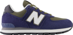 Кроссовки 574 Big Kid Wide &apos;Team Navy Dark Moss&apos;, синий New Balance