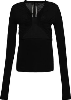 Футболка Rick Owens Long-Sleeve Prong &apos;Black&apos;, черный