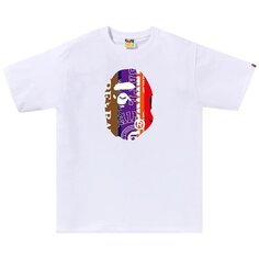 Шарф BAPE Fans Ape Head Tee &apos;White&apos;, белый