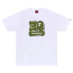 Футболка BAPE 30th Anniversary #2 &apos;White/Green&apos;, белый