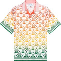 Рубашка Casablanca Cuban Collar Short-Sleeve &apos;Heart Monogram Gradient&apos;, разноцветный