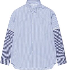 Рубашка Comme des Garçons Striped Panelled &apos;Blue&apos;, синий