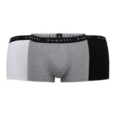 Боксеры Bugatti Boxershorts 3 шт, цвет Schwarz / Dunkelgrau / Weiß