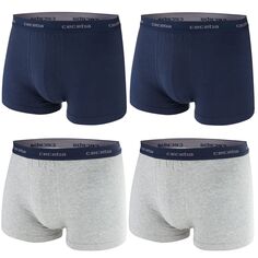 Боксеры CECEBA Boxershorts 4 шт, цвет Dunkelblau / Grau melange