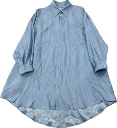 Рубашка MM6 Maison Margiela Silk Button Down Dress &apos;Blue&apos;, синий