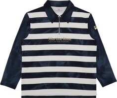 Поло Martine Rose Zip Up &apos;Navy/White Stripe&apos;, синий