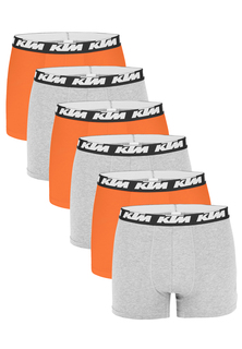 Боксеры KTM Boxershorts Pack X2 Boxer Man Cotton 6P, цвет Light Grey / Orange