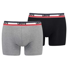 Боксеры Levi´s Boxershort 2 шт, светло-серый/черный Levis