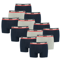 Боксеры Levi´s Boxershorts LEVIS Men Sprtswr Logo Boxer 12P, цвет Navy / Grey Melange