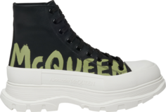 Кроссовки Alexander McQueen Tread Slick Boot &apos;Graffiti Logo - Black Khaki&apos;, черный