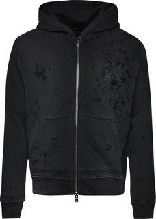 Худи Amiri MA Logo Shotgun Zip &apos;Faded Black&apos;, черный