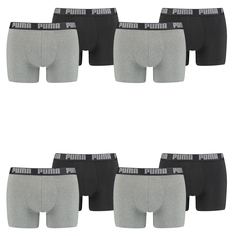 Боксеры Puma Boxershorts PUMA BASIC BOXER 2P, цвет 691 - dark grey melange / black