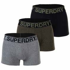 Боксеры Superdry Boxershort 3 шт, цвет Schwarz/Grau/Grün