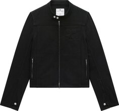 Куртка Courrèges Iconic Denim Biker &apos;Black&apos;, черный Courreges