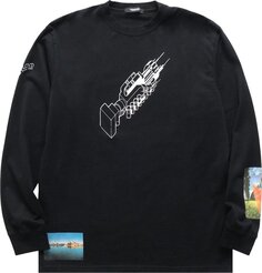 Футболка Undercover Wish You Were Here Long-Sleeve &apos;Black&apos;, черный