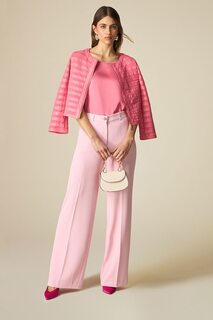Деловые брюки с завышенной талией Oltre, розовый