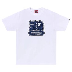 Футболка BAPE 30th Anniversary #2 &apos;White/Navy&apos;, белый