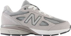 Кроссовки 990v4 Little Kid Wide &apos;Kool Grey Silver Filigree&apos;, серый New Balance