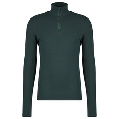 Лонгслив из мериноса We Norwegians Tryvann Colblock Zipup, цвет Dark Green