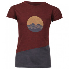 Рубашка из мериноса Stoic Girl&apos;s Merino150 HeladagenSt T Shirt, цвет Dark Wine Red Melange/Purple Melange