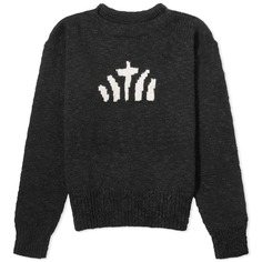 Свитер Visvim Intarsia Crew Knit, черный