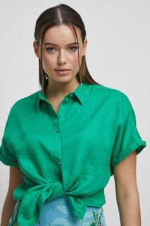 Льняная рубашка Medicine, зеленый