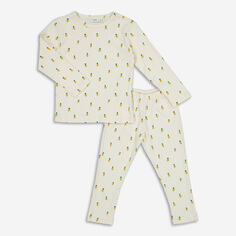 Кремовый пижамный комплект со свекольным принтом Trixie