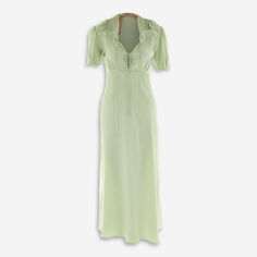 Светло-зеленое платье макси с декоративным лифом N 21