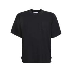 Футболка buckle detail t-shirt Sacai, черный