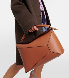 Кожаная сумка Puzzle Edge Loewe, коричневый