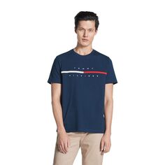 Мужская футболка с логотипом Tommy Hilfiger Tino, темно-синий