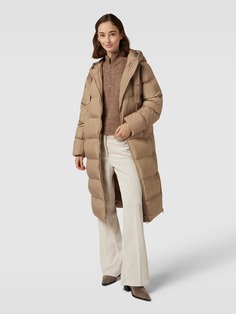 Пальто стеганое с лейблом, модель Habine Opus, коричневый