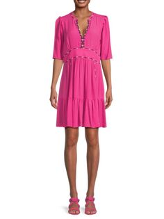 Мини-платье Teresa с контрастной вышивкой Ba&amp;Sh, цвет Rose Ba&Sh