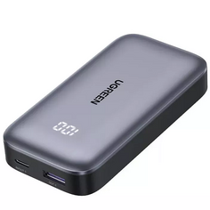 Аккумулятор внешний UGREEN PB502 25185_ 10000mAh Mini Quick Charging 30W Power Bank 30W с цифровым экраном. Цвет: серый