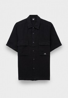 Рубашка C.P. Company linen short sleeved shirt black