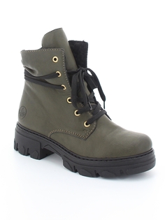 ботинки Ботинки Rieker женские зимние, размер 37, цвет зеленый, артикул 74624-54