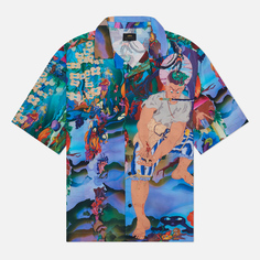 Мужская рубашка Edwin Hedi & Thami All Over Print Crepe, цвет голубой