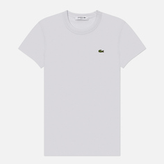 Женская футболка Lacoste Slim Fit Embroidered Crocodile, цвет белый