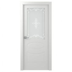 Двери межкомнатные полотно дверное BELWOODDOORS Элина белое стекло 200х70см эмаль