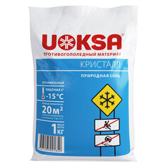 Противогололедные средства реагент противогололедный UOKSA Кристалл -15C 1кг