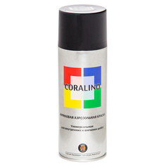 Краски и эмали аэрозольные универсальные краска аэрозольная CORALINO RAL 9005 черный глянцевый 520мл, арт.C19005