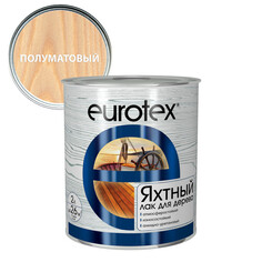 Лаки специальные лак алкидно-уретановый EUROTEX яхтный 2л полуматовый, арт.80224