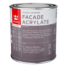 Краски и эмали фасадные краска акрилатная фасадная TIKKURILA Facade Acrylate база С 0,9л бесцветная, арт.700012343