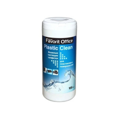 Средства для ухода за техникой салфетки влажные для поверхностей FAVORIT OFFIC F230007 Plastic Clean 100шт