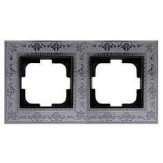 Рамки для розеток, выключателей, накладки декоративные рамка 2 поста OVIVO Loft черный