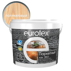 Лаки паркетные и грунты под них лак в/д паркетный EUROTEX Эко 0,8л полуматовый, арт.80122