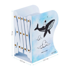 Подставки настольные для книг подставка для книг MESHU Space Whale 3 отделения раздвижная