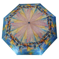 Зонты зонт женский автомат 56см фотосатин цветной в асс-те Raindrops