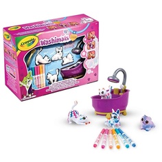 Игровой набор CRAYOLA Набор Washimals New Bath: фигурки для раскрашивания, смываемые фломастеры, ванночка 1.0