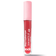 Помада для губ SODA DEMI MATTE LIP LIQUID #matteaboutyou Жидкая матовая помада So.Da